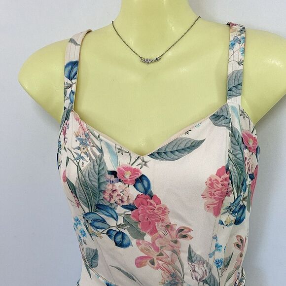 Parker Dress Mini Floral Ruffle Hem Sz 4 NWOT - Picture 2 of 8